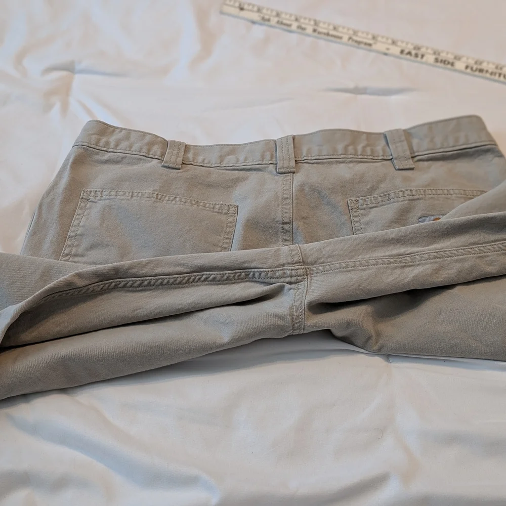 Carhartt Men’s Tan Relaxed Fit Utility Work Pants 38x30 Cotton Stretch